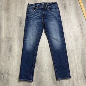 American Eagle Jeans AirFlex+ Slim Straight Men's 30x30 Dark Wash Stretch Denim
